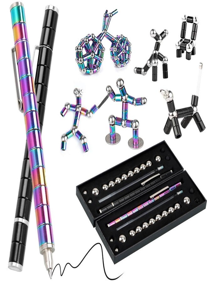 Gretex 2PC Magnetic Fidget Toys for 8-12 Boys & Girls: Decompression Magnetic Metal Toys Middle School Boy Gifts Figette Pen Fidget Toys for Teens Coolest 12 Year Old Birthday Gifts - Image 1